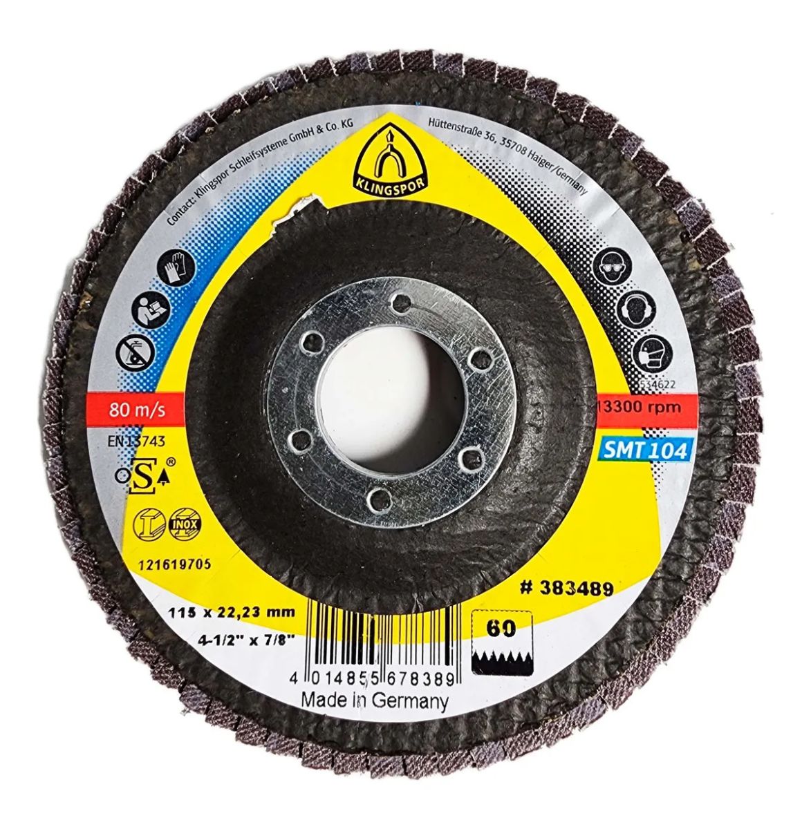 Disco Flap SMT104 Convexo 4-1/2" Gr60