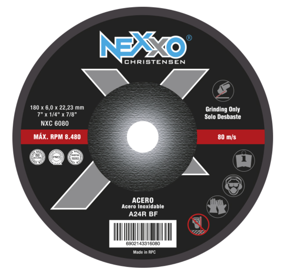 Disco de Desbaste 7" x 6mm Nexxo Extra