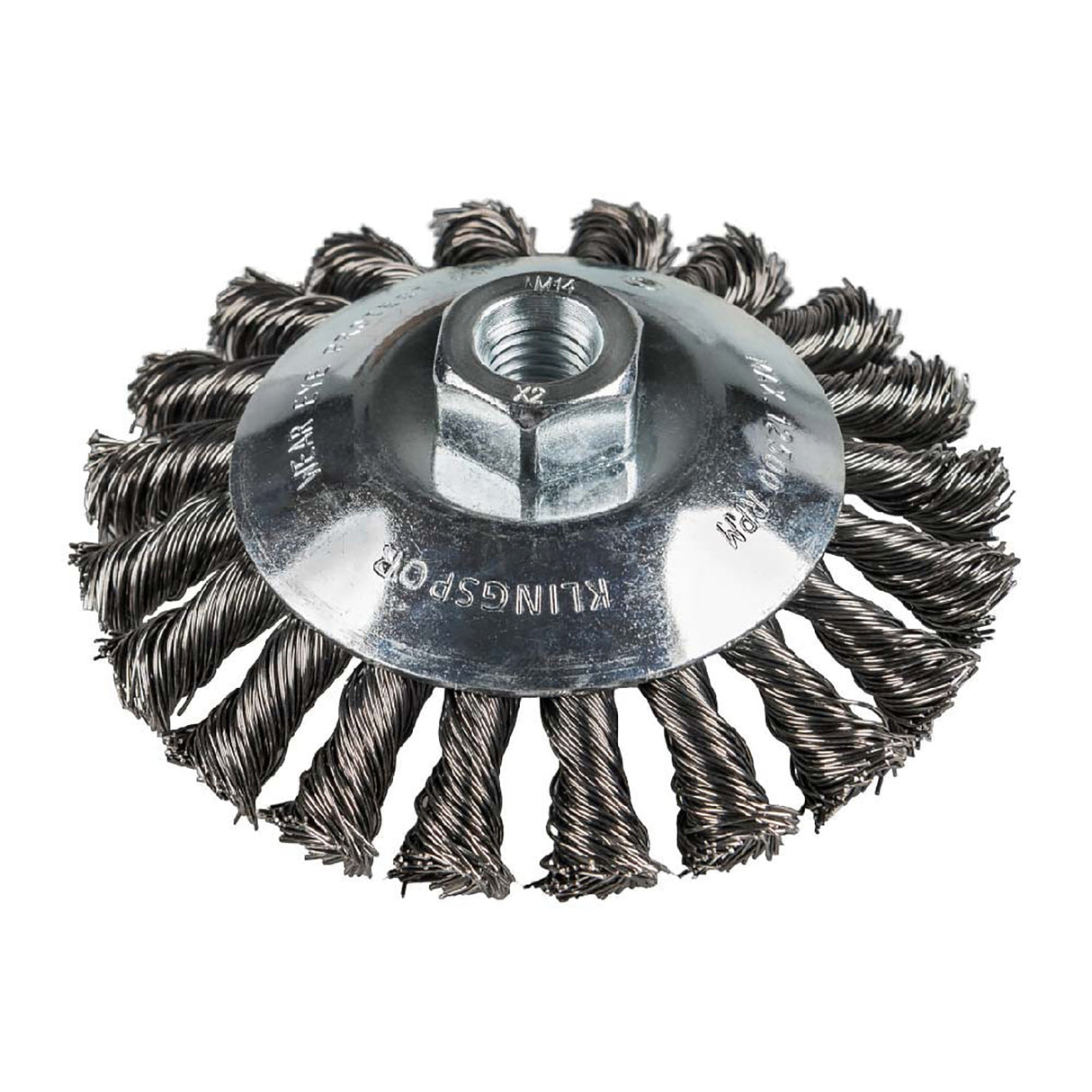 Grata Cónica BK600Z Trenzada 100mm/M14