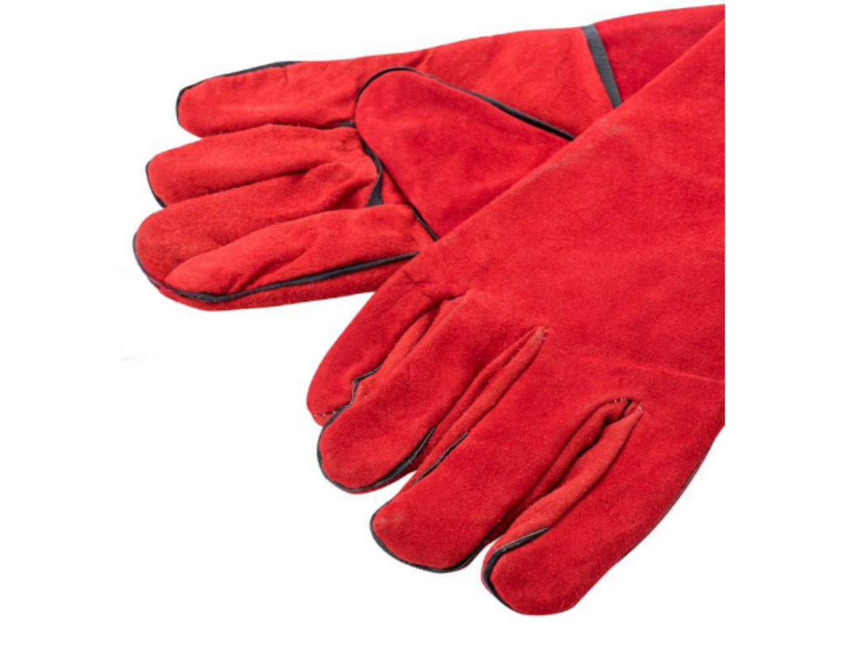 Guante de Soldar Rojo con Forro