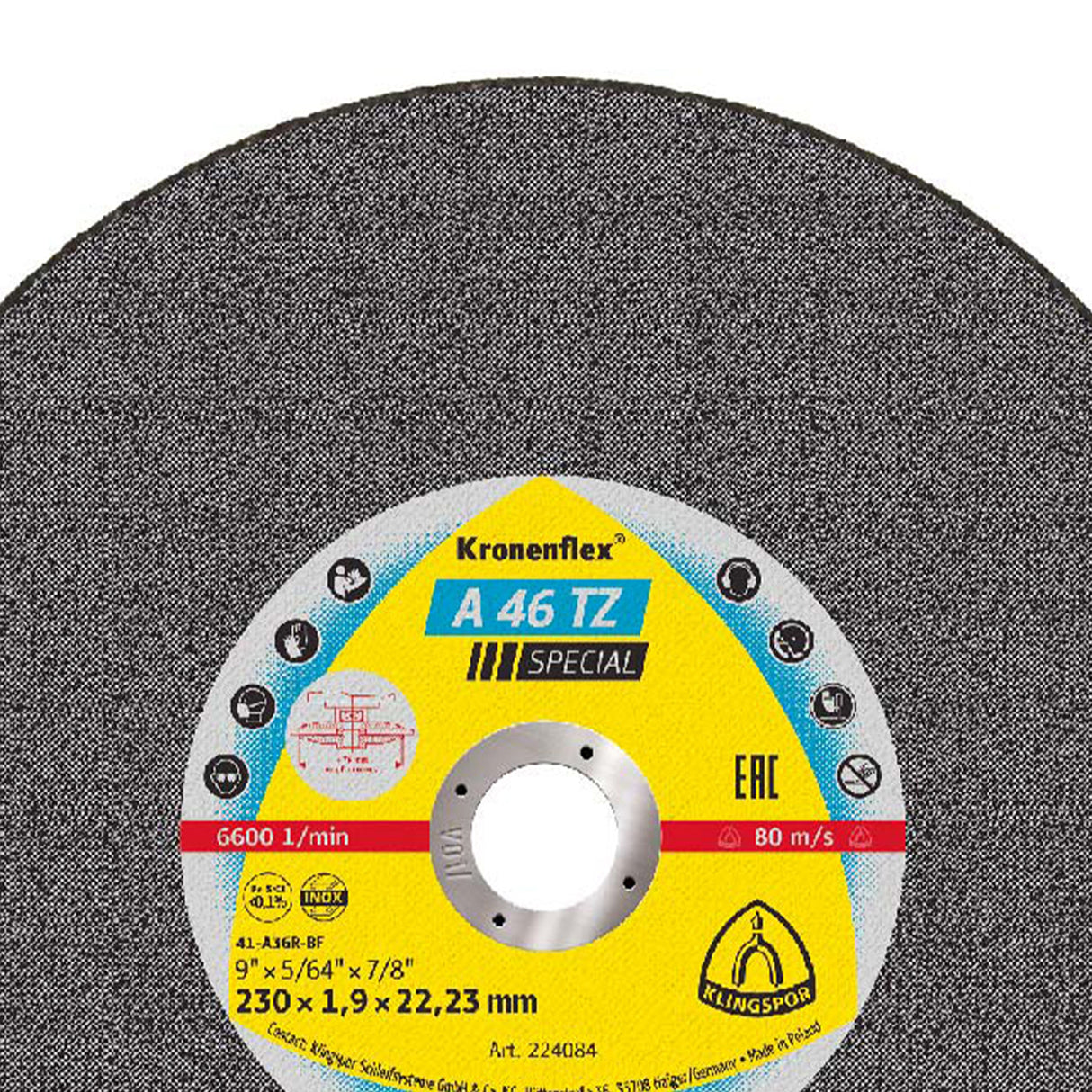 Disco de Corte Klingspor A46 TZ Special 7” x 1,9 x 22 mm