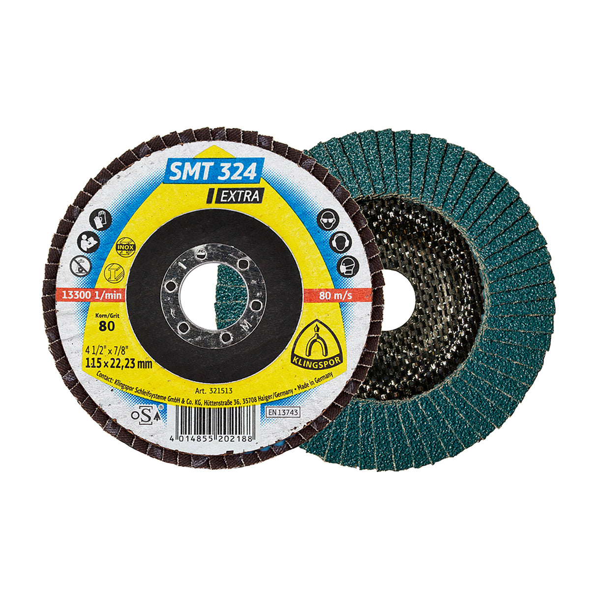 Discos Flap SMT 324 Extra Convexo 4-1/2" Gr40