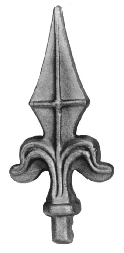 Lanza Decorativa Estampada 125mm Base Redonda