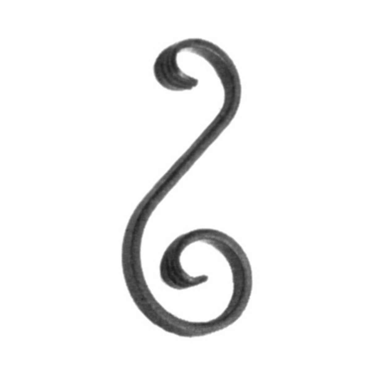 Rizo Decorativo Forjado de Hierro 65x150mm