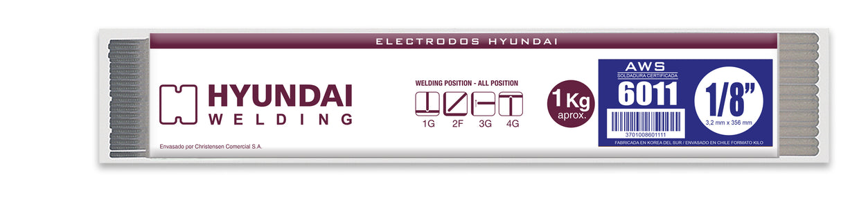 Electrodo Soldadura 6011  1/8" x 1kg