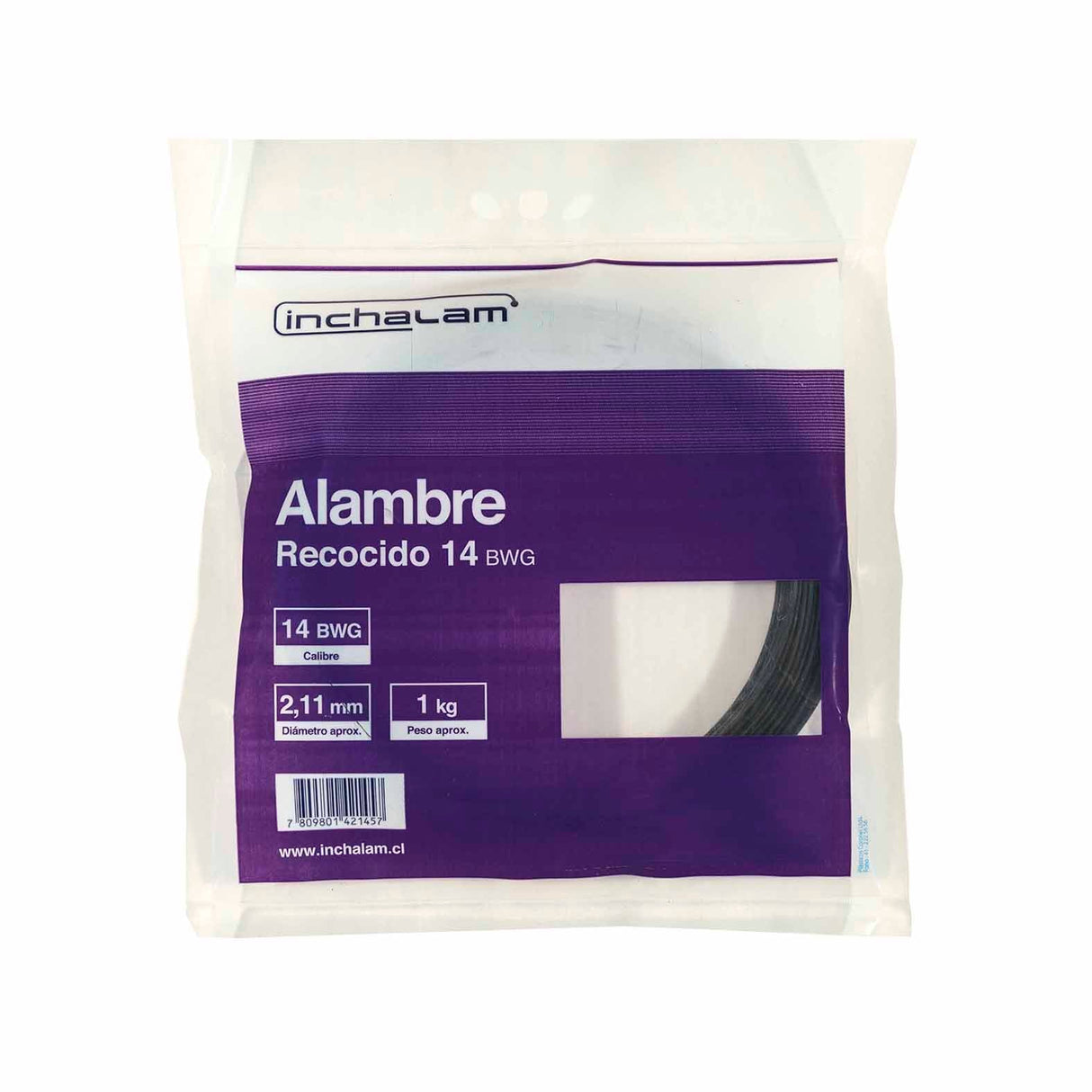 Alambre Negro Recocido BWG 14 de 2,11mm Rollo 1kg