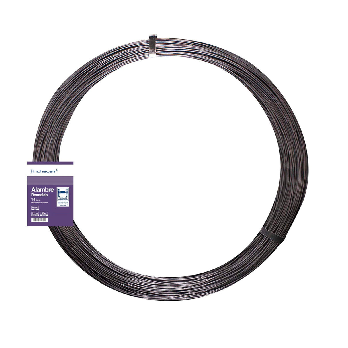 Alambre Negro Recocido BWG 14 de 2,11mm Rollo 25kg