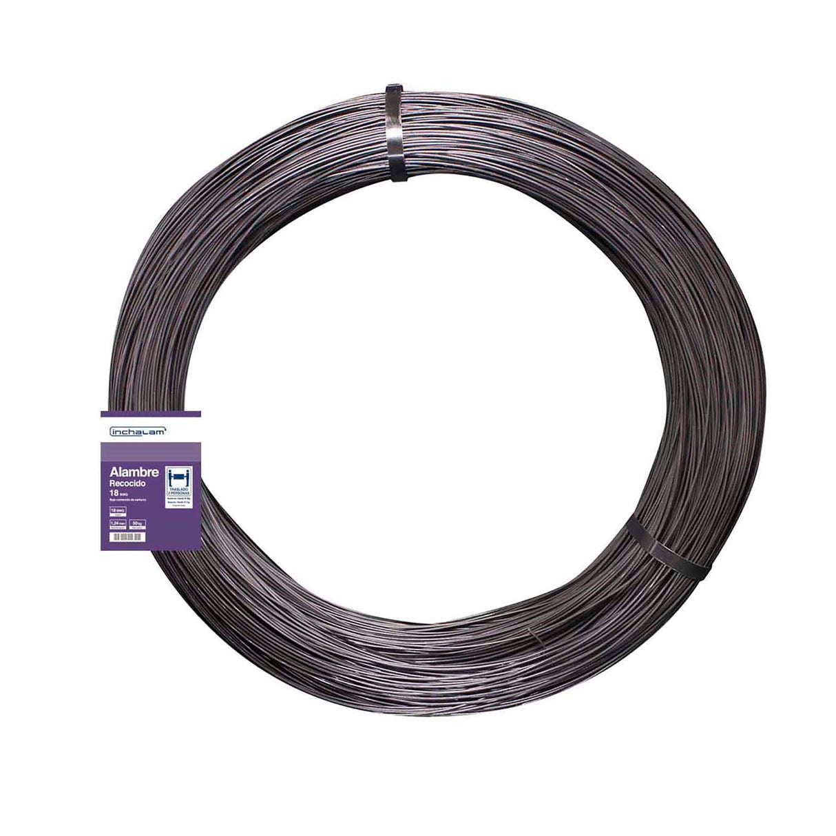 Alambre Negro Recocido BWG 18 de 1,24mm Rollo 50kg