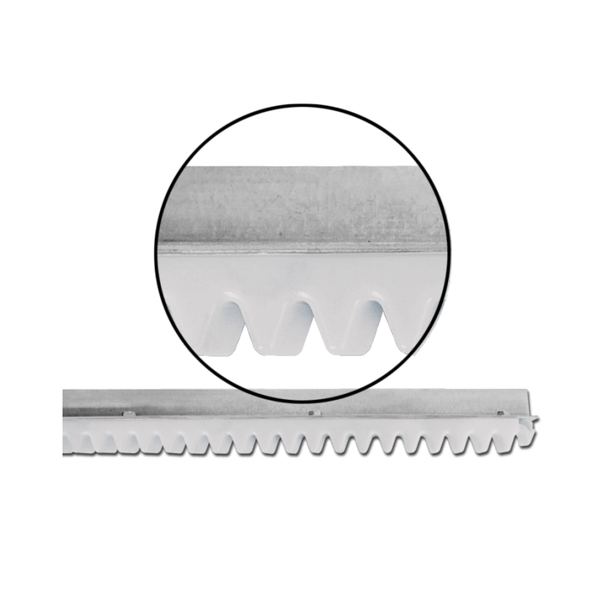 Cremallera Reforzada 1 m Acero Galvanizado con Nylon