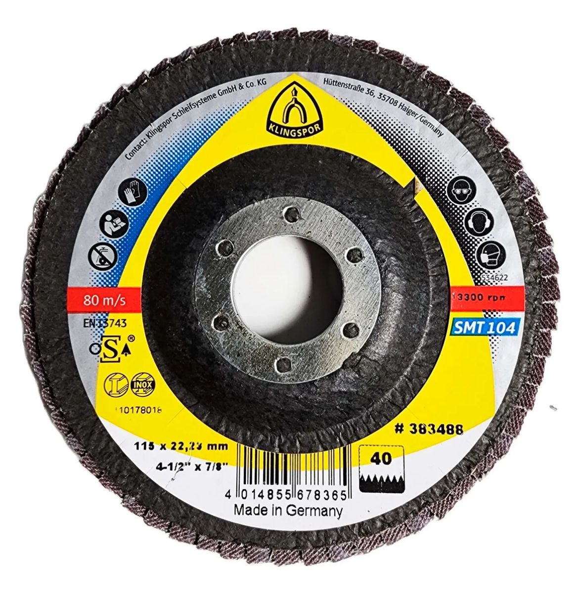 Disco Flap SMT104 Convexo 4-1/2" Gr40