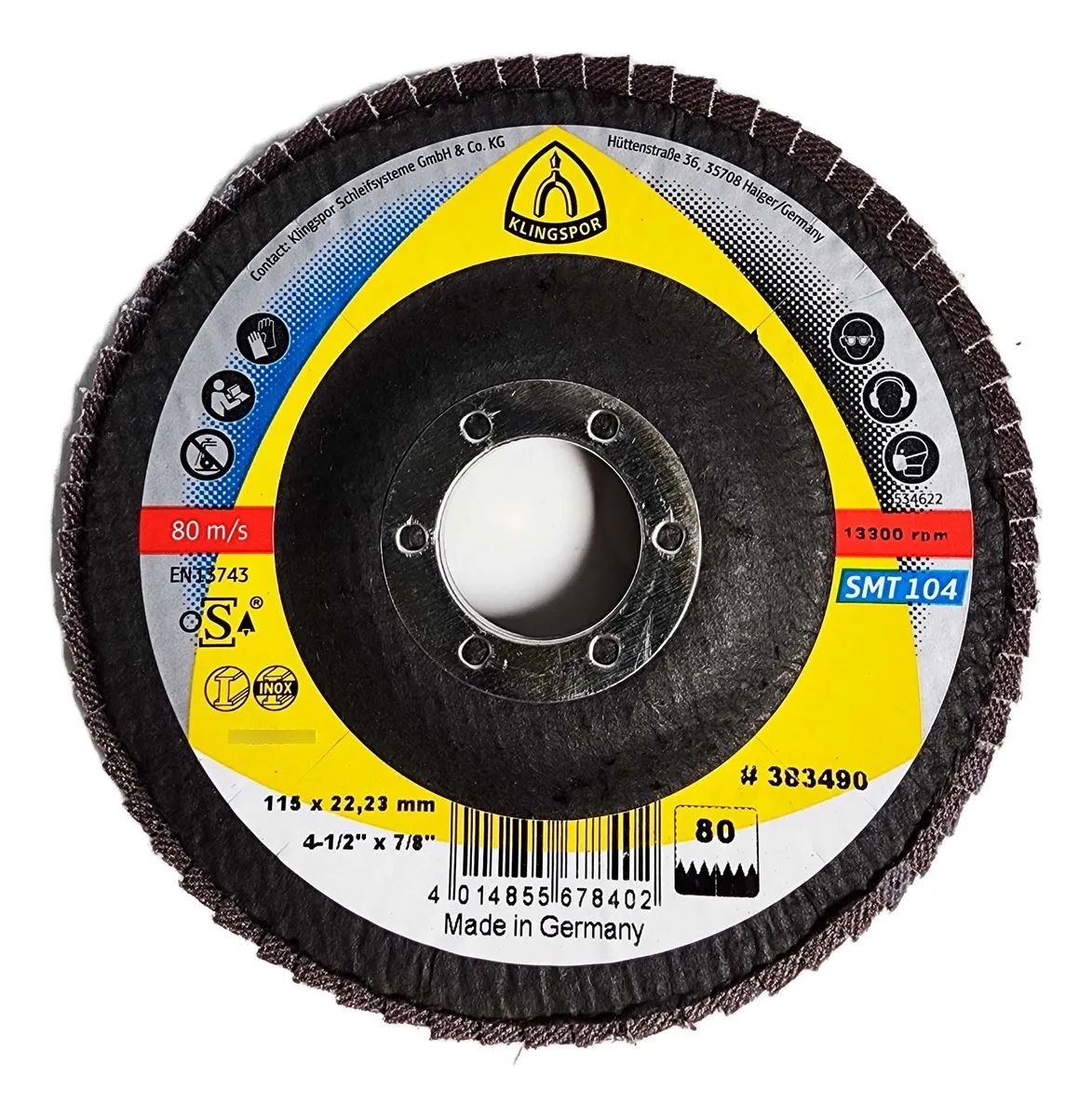Disco Flap SMT104 Convexo 4-1/2" Gr80