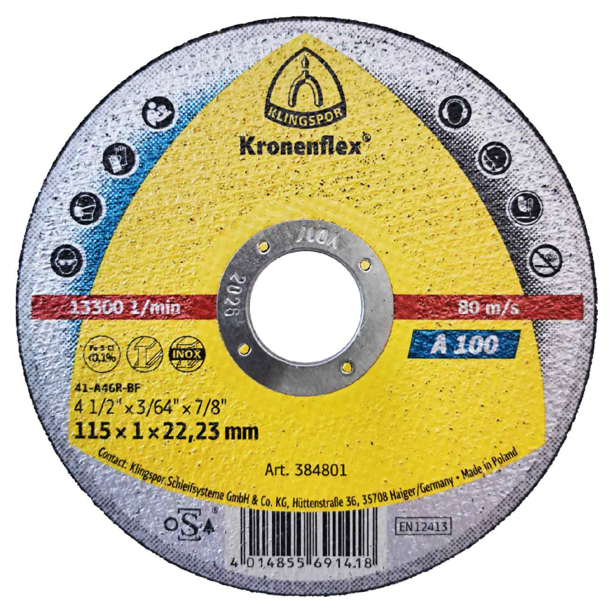 Disco de Corte A100 4" x 1 x 22mm