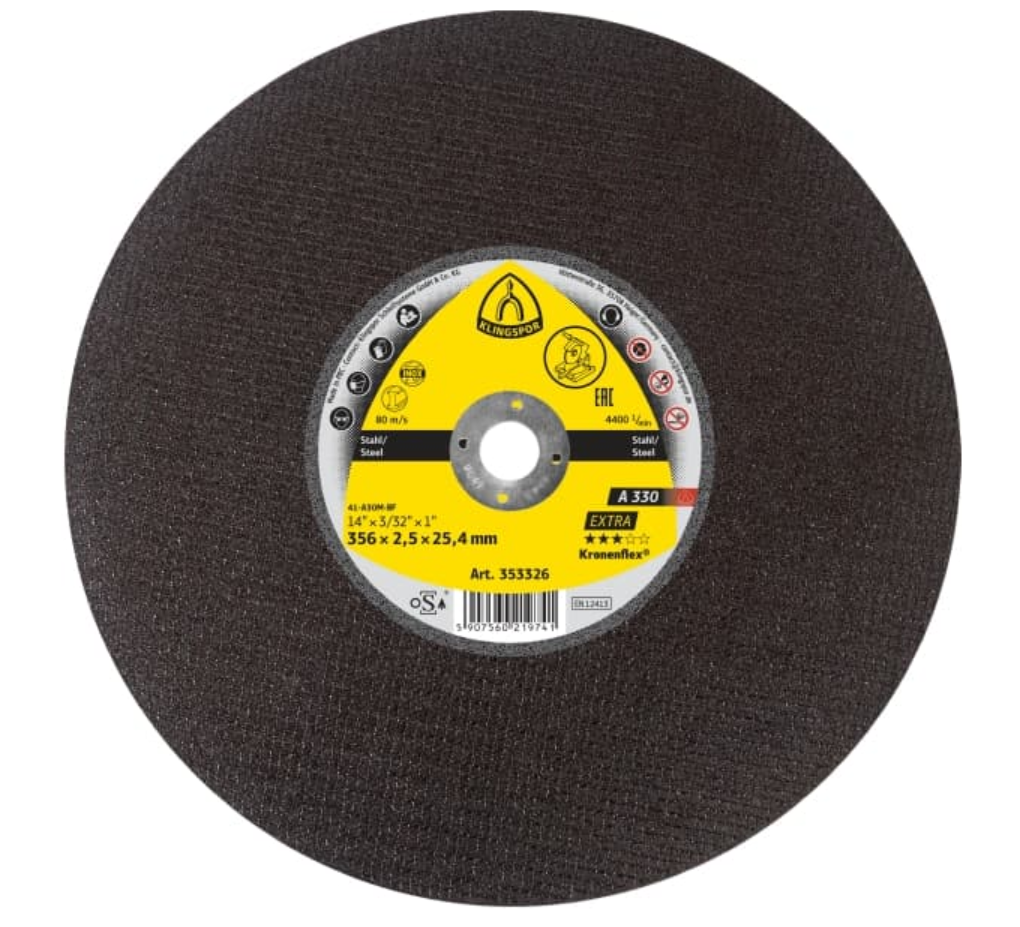 Disco de Corte A330 Extra Tronzadora 14" x 2,5mm x 25,4mm