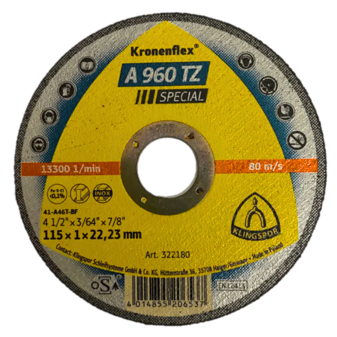 Disco de Corte Alto Rendimiento A960TZ 4-1/2" x 1 x 22mm