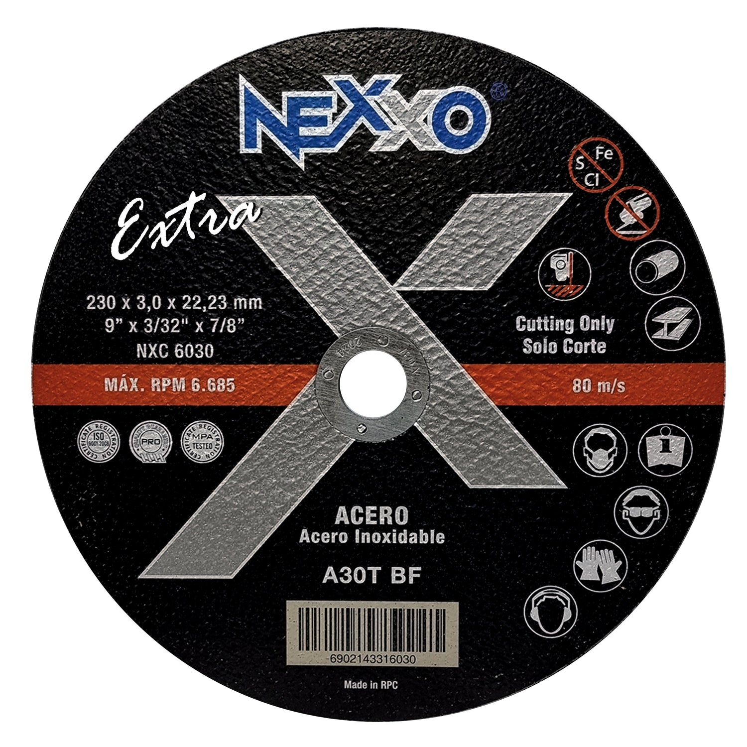 Disco de Corte 9" x 3,0mm Nexxo Extra