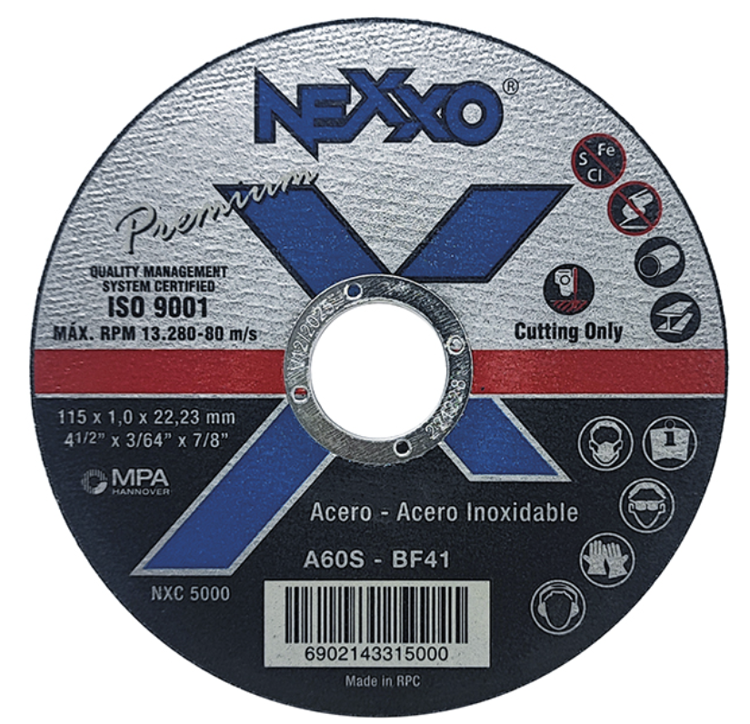 Disco de Corte 4-1/2" x 1mm Nexxo Premium