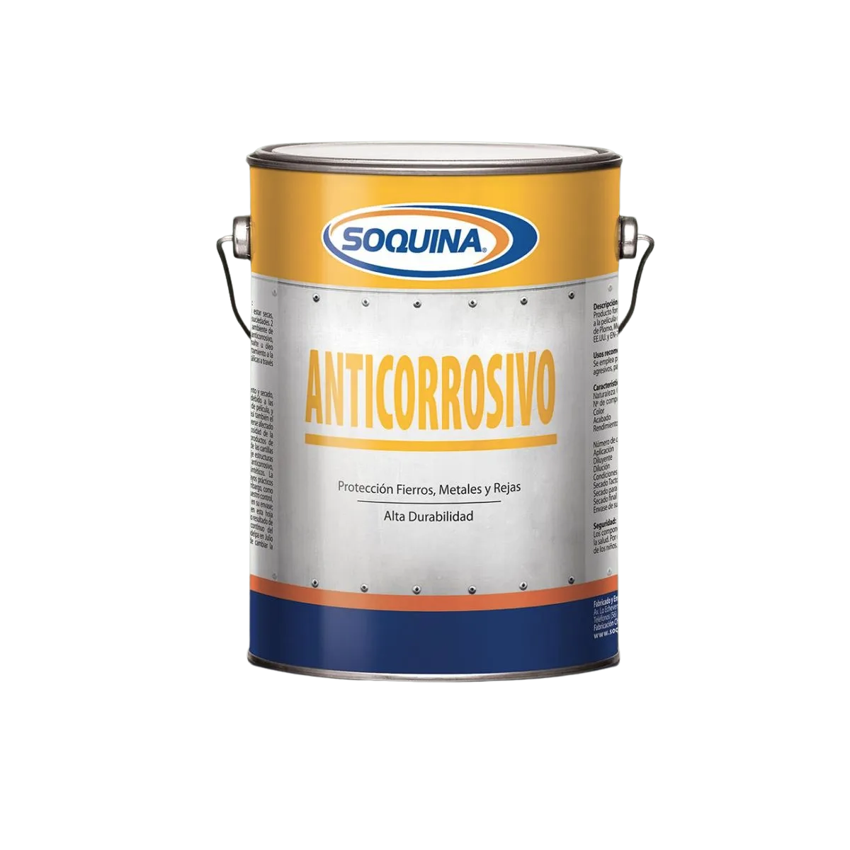 Galón Pintura Anticorrosivo Alquídico Gris Verdoso Soquina