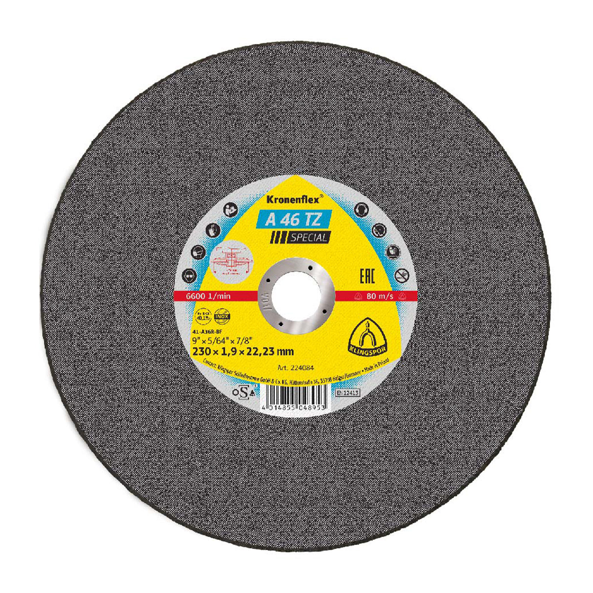 Disco de Corte Klingspor A46 TZ Special 7” x 1,9 x 22 mm