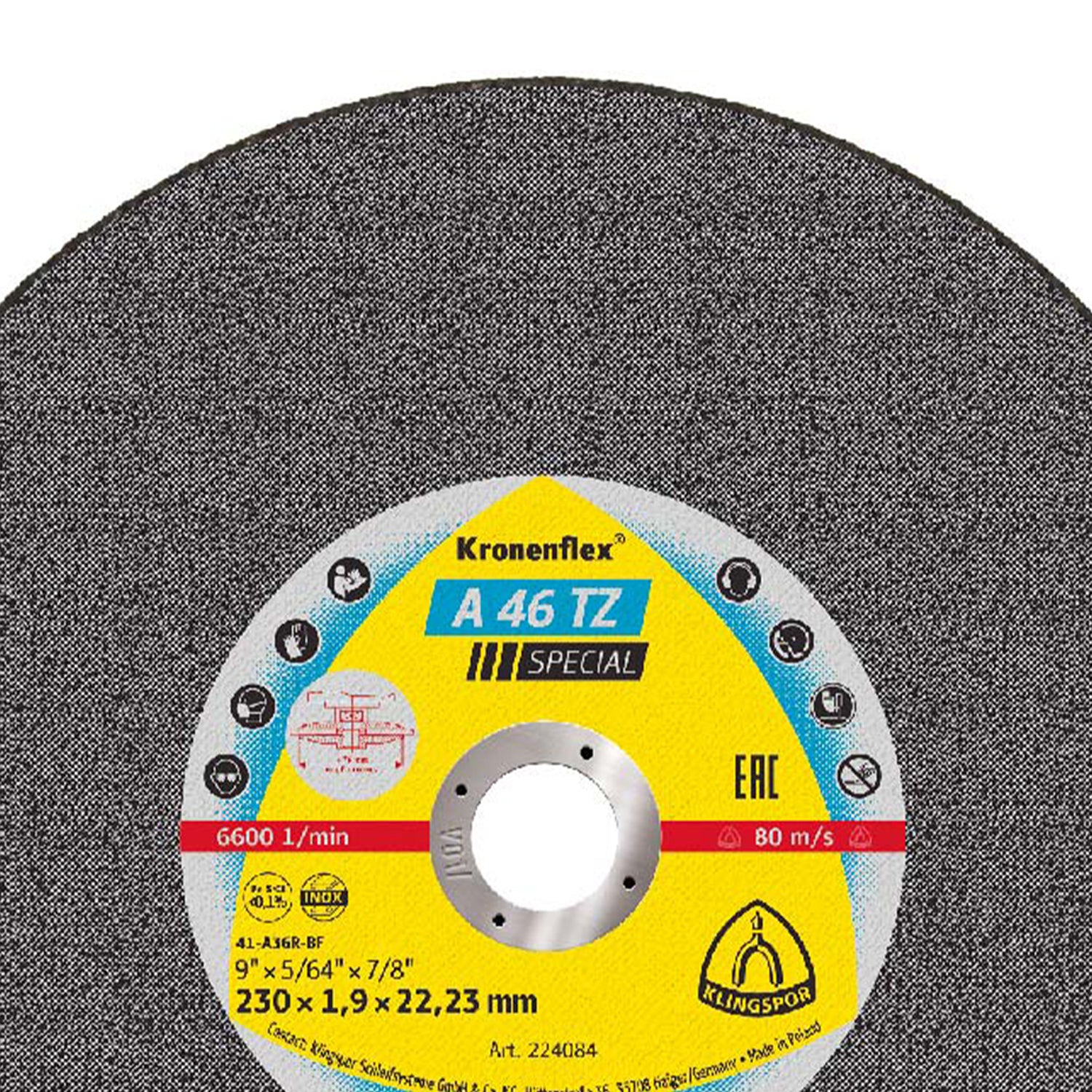 Disco de Corte Klingspor A46 TZ Special 7” x 1,9 x 22 mm – Sack Aceros