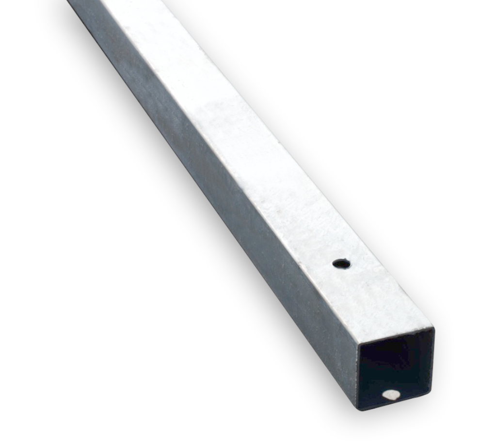 Poste Remachado Gris 60mm x 60mm x 1,5mm x 2,6m