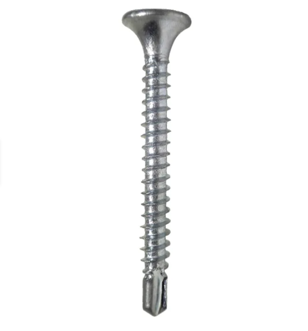 Tornillo Cabeza Plana Punta Broca 6mm x 1-1/4" x 100 Unidades