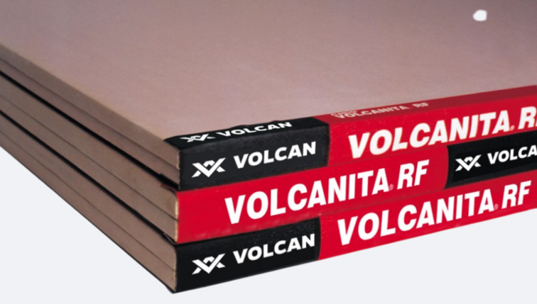 Plancha Volcanita Resistente Fuego 12,5mm x 1,2mm x 2,4m Borde Rebajado